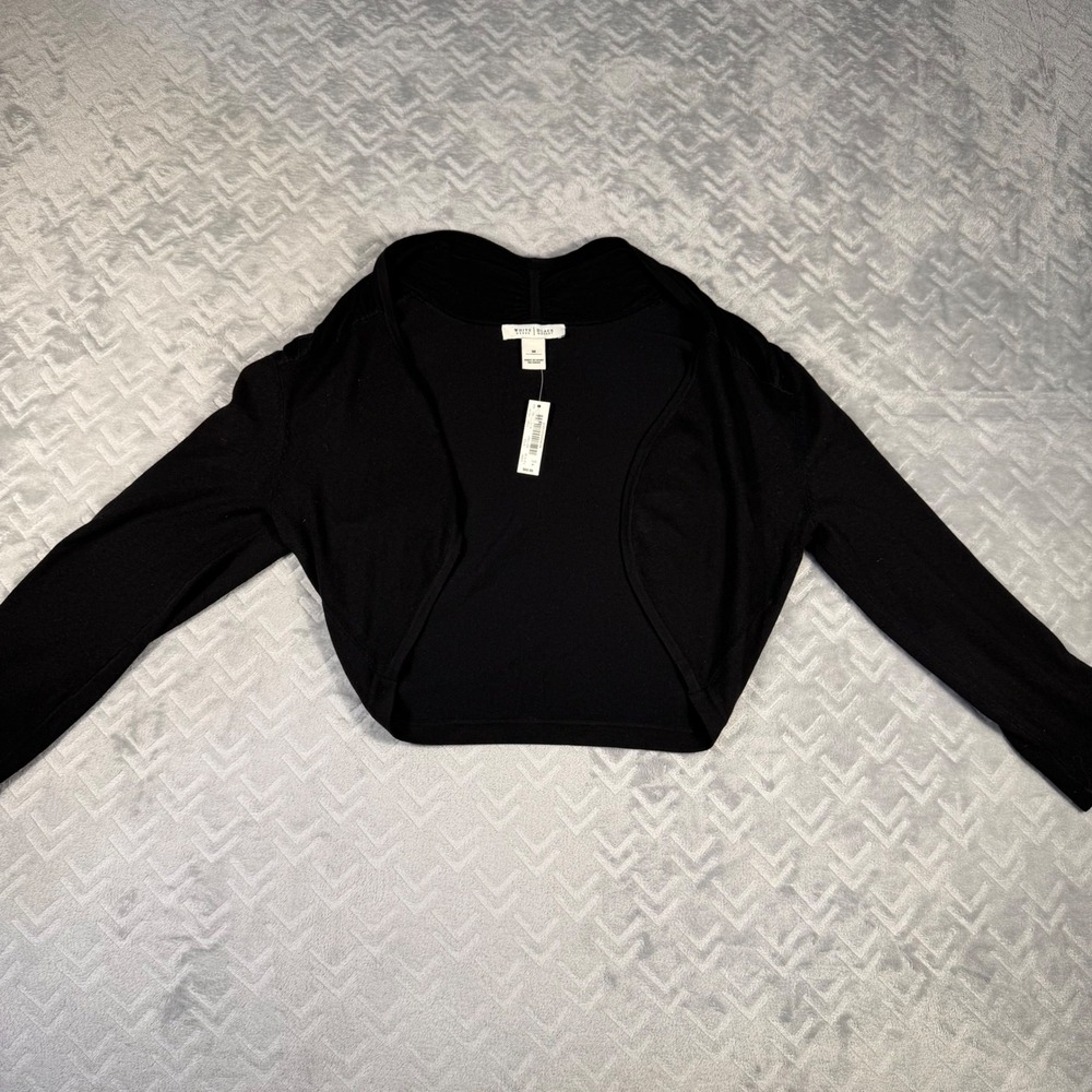 White House Black Market Shrug Women's Medium Black NWT Bolero Cardigan